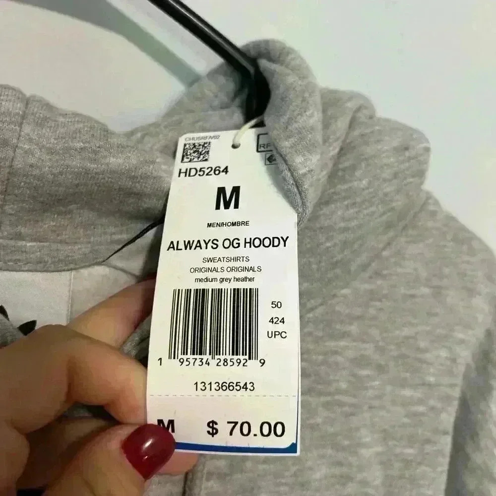 Adidas Originals Always Original Pullover Hoodie Gray Men's Size Medium - Picture 2 of 4